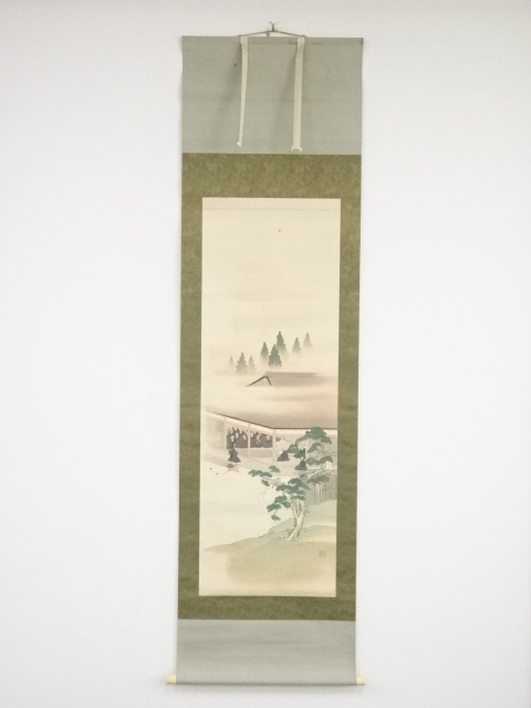 JAPANESE HANGING SCROLL / HAND PAINTED / SCENERY (1930)